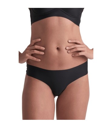 BYE BRA INVISIBLE THONG 2 PACK BEIGE BLACK SIZE S