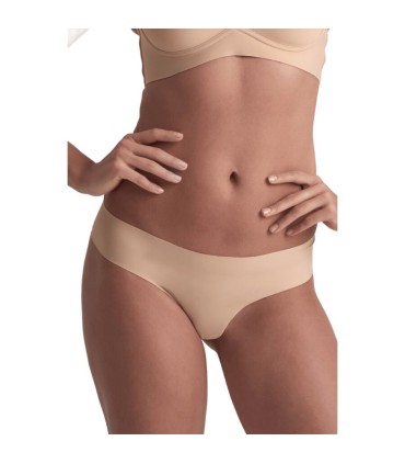 BYE BRA INVISIBLE THONG 2 PACK BEIGE BLACK SIZE S