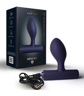 ROCKS OFF NOVA ORBITAL RECHARGEABLE PREMIUM POWERFUL ANAL PLUG 16 FUNCTION BLUE
