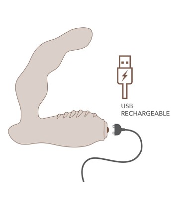 ROCKS OFF NOVA DOMINION RECHARGEABLE PROSTATE PERINEUM MASSAGER 16 FUNCTION BLUE