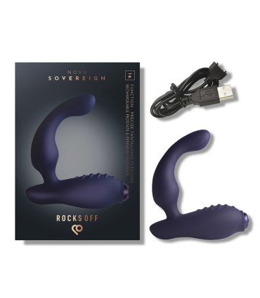 ROCKS OFF NOVA SOVEREIGN RECHARGEABLE PROSTATE PERINEUM MASSAGER 16 FUNCTION BLUE