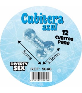 DIABLO PICANTE 12 PENISES HARD SILICONE HANGING ICE BUCKET BLUE