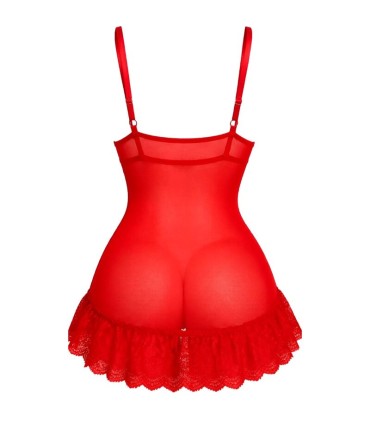 LIVCO CORSETTI FASHION NUIT SET T SHIRT RED PANTY 2028 S M