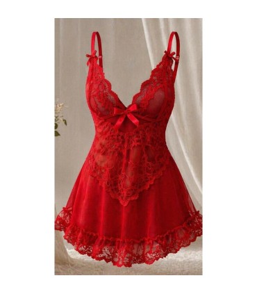 LIVCO CORSETTI FASHION NUIT SET T SHIRT RED PANTY 2028 S M