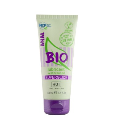 HOT BIO LUBRICANT LUBRICANTE BIO BASE AGUA SUPERGLIDE ANAL 100 ML