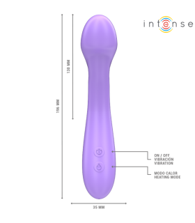 INTENSE BECKY VIBRATOR 19 CM HEATABLE 7 VIBRATIONS PURPLE
