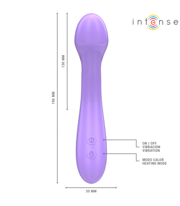 INTENSE BECKY VIBRATOR 19 CM HEATABLE 7 VIBRATIONS PURPLE