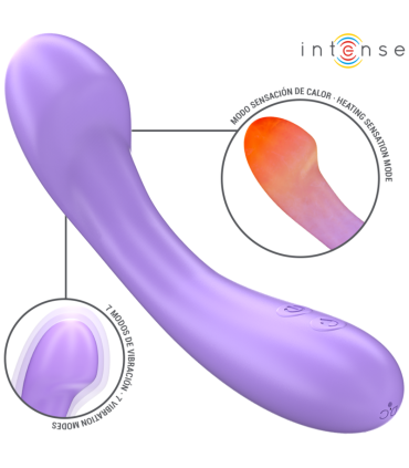 INTENSE BECKY VIBRATOR 19 CM HEATABLE 7 VIBRATIONS PURPLE