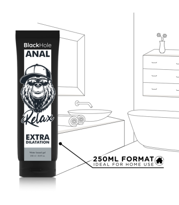 BLACK HOLE GEL BASE AGUA DILATACION ANAL 250 ML