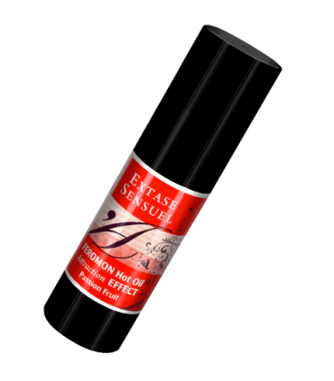 EXTASE SENSUAL ACEITE MASAJE EFECTO CALOR CON FEROMONAS FRUTA DE LA PASION 30 ML