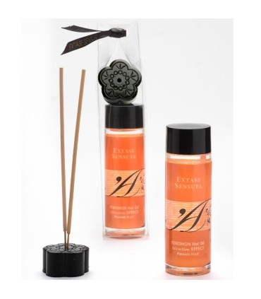 EXTASE SENSUAL ACEITE MASAJE EFECTO CALOR CON FEROMONAS FRUTA DE LA PASION 100 ML