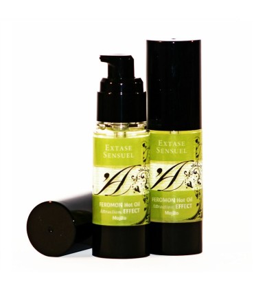 EXTASE SENSUAL ACEITE MASAJE EFECTO CALOR CON FEROMONAS MOJITO 30 ML