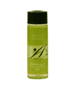 EXTASE SENSUAL ACEITE MASAJE EFECTO CALOR CON FEROMONAS MOJITO 100 ML