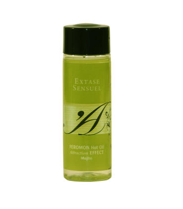 EXTASE SENSUAL ACEITE MASAJE EFECTO CALOR CON FEROMONAS MOJITO 100 ML
