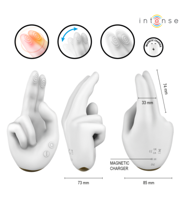 INTENSE JIMMY HAND SHAPED MULTIFUNCTION STIMULATOR WITH VIBRATION AND HEAT