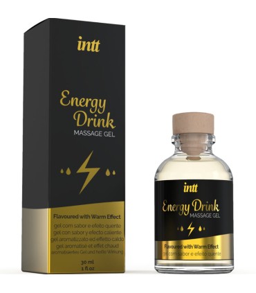 INTT MASSAGE ORAL SEX GEL DE MASAJE CON SABOR A BEBIDA ENERGETICA Y EFECTO CALOR