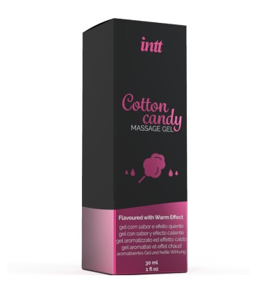 INTT MASSAGE ORAL SEX GEL DE MASAJE CON SABOR A ALGODON DE AZUCAR Y EFECTO CALOR