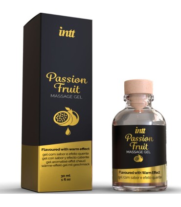 INTT MASSAGE ORAL SEX GEL DE MASAJE SABOR A FRUTA DE LA PASION EFECTO CALOR