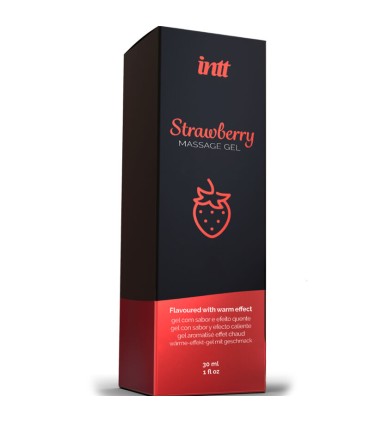 INTT MASSAGE ORAL SEX GEL DE MASAJE SABOR A FRESA EFECTO CALOR