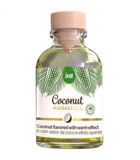 INTT GEL DE MASAJE VEGANO CON SABOR A COCO Y EFECTO CALOR
