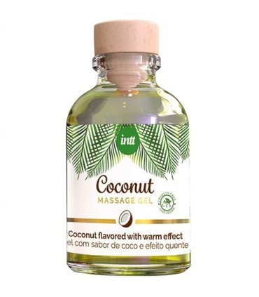 INTT GEL DE MASAJE VEGANO CON SABOR A COCO Y EFECTO CALOR