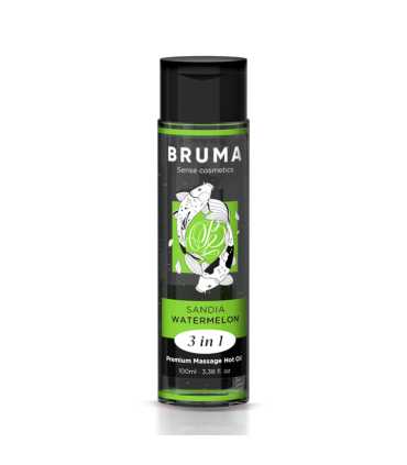 BRUMA ACEITE DE MASAJE PREMIUM EFECTO CALOR SABOR SANDIA 3 EN 1 100 ML