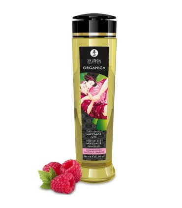 SHUNGA ORGANIC MASSAGE OIL RASPBERRY FEELING 240 ML