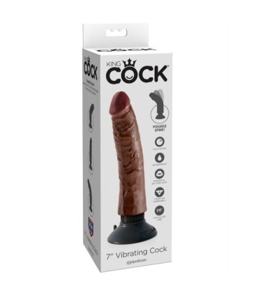KING COCK VIBRATING COCK BROWN 1778 CM