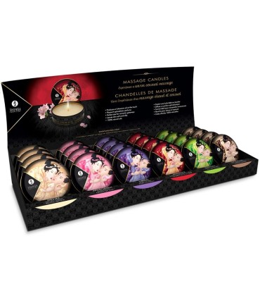 SHUNGA MINI CARESS BY CANDLELIGHT DISPLAY VELAS MASAJE 24 UDS