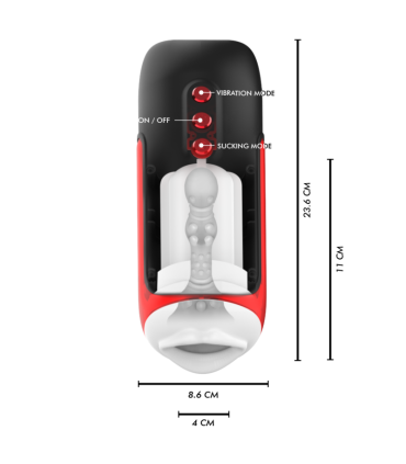 JAMYJOB BLAZE AUTOMATIC MOUTH MASTURBATOR 5 SUCTION AND VIBRATION MODES