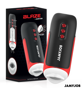JAMYJOB BLAZE AUTOMATIC MOUTH MASTURBATOR 5 SUCTION AND VIBRATION MODES