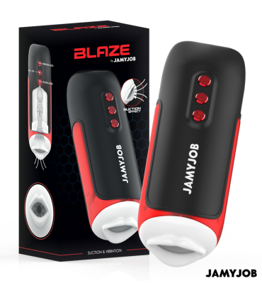 JAMYJOB BLAZE AUTOMATIC MOUTH MASTURBATOR 5 SUCTION AND VIBRATION MODES