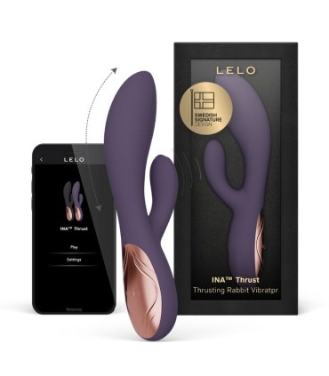 LELO INA THRUST RABBIT THRUSTING VIBRATOR PURPLE