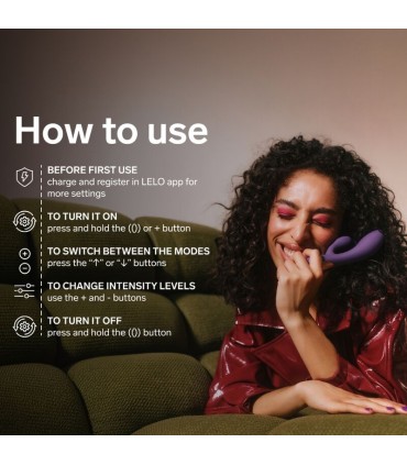 LELO INA THRUST RABBIT THRUSTING VIBRATOR PURPLE