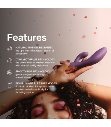 LELO INA THRUST RABBIT THRUSTING VIBRATOR PURPLE