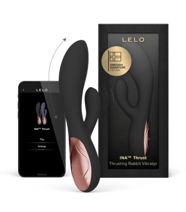 LELO INA THRUST RABBIT THRUSTING VIBRATOR BLACK