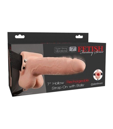 FETISH FANTASY SERIES REALISTIC VIBRATING HOLLOW STRAP ON WITH BALLS 178 CM