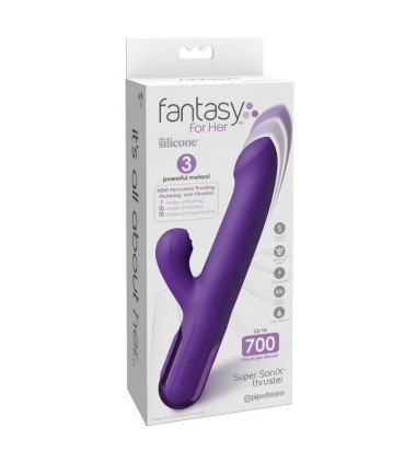 FANTASY FOR HER SUPER SONIX THRUSTER RABBIT VIBRATOR PURPLE