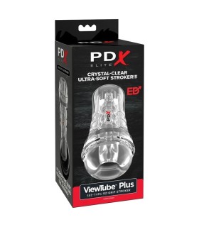 PDX ELITE VIEWTUBE PLUS SEE THRU EZ GRIP TRANSPARENT STROKER 21 CM