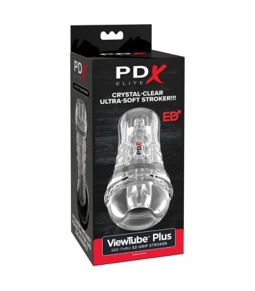 PDX ELITE VIEWTUBE PLUS SEE THRU EZ GRIP TRANSPARENT STROKER 21 CM