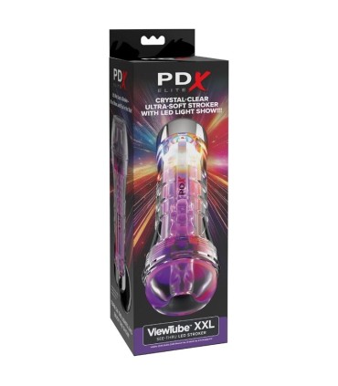 PDX ELITE VIEWTUBE XXL LED TRANSPARENT STROKER 273 CM