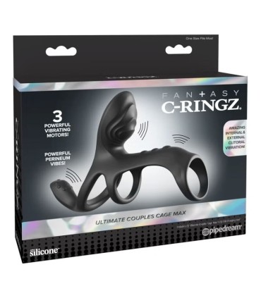 FANTASY C RINGZ ULTIMATE COUPLES CAGE MAX VIBRATING COCK RING 195 CM
