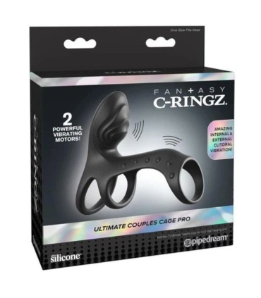 FANTASY C RINGZ ULTIMATE COUPLES CAGE PRO VIBRATING COCK RING 195 CM