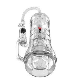 PDX ELITE VIEWTUBE VAC XXL TRANSPARENT STROKER WITH SUCTION PUMP 273 CM