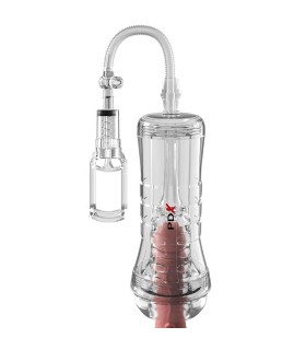 PDX ELITE VIEWTUBE VAC XXL TRANSPARENT STROKER WITH SUCTION PUMP 273 CM
