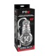 PDX ELITE VIEWTUBE VAC XXL TRANSPARENT STROKER WITH SUCTION PUMP 273 CM