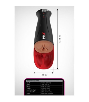 PDX ELITE FAP O MATIC PRO XL AUTOMATIC VIBRATING STROKER BROWN 349 CM