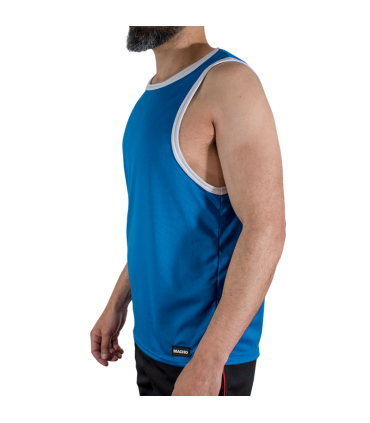 MACHO CMV002 BLUE GYM T SHIRT S M
