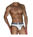 MACHO - MCH006 SLIP CLÁSICO BLANCO + NEGRO S