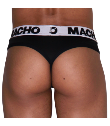 MACHO MTG002 BLACK BLACK THONG S